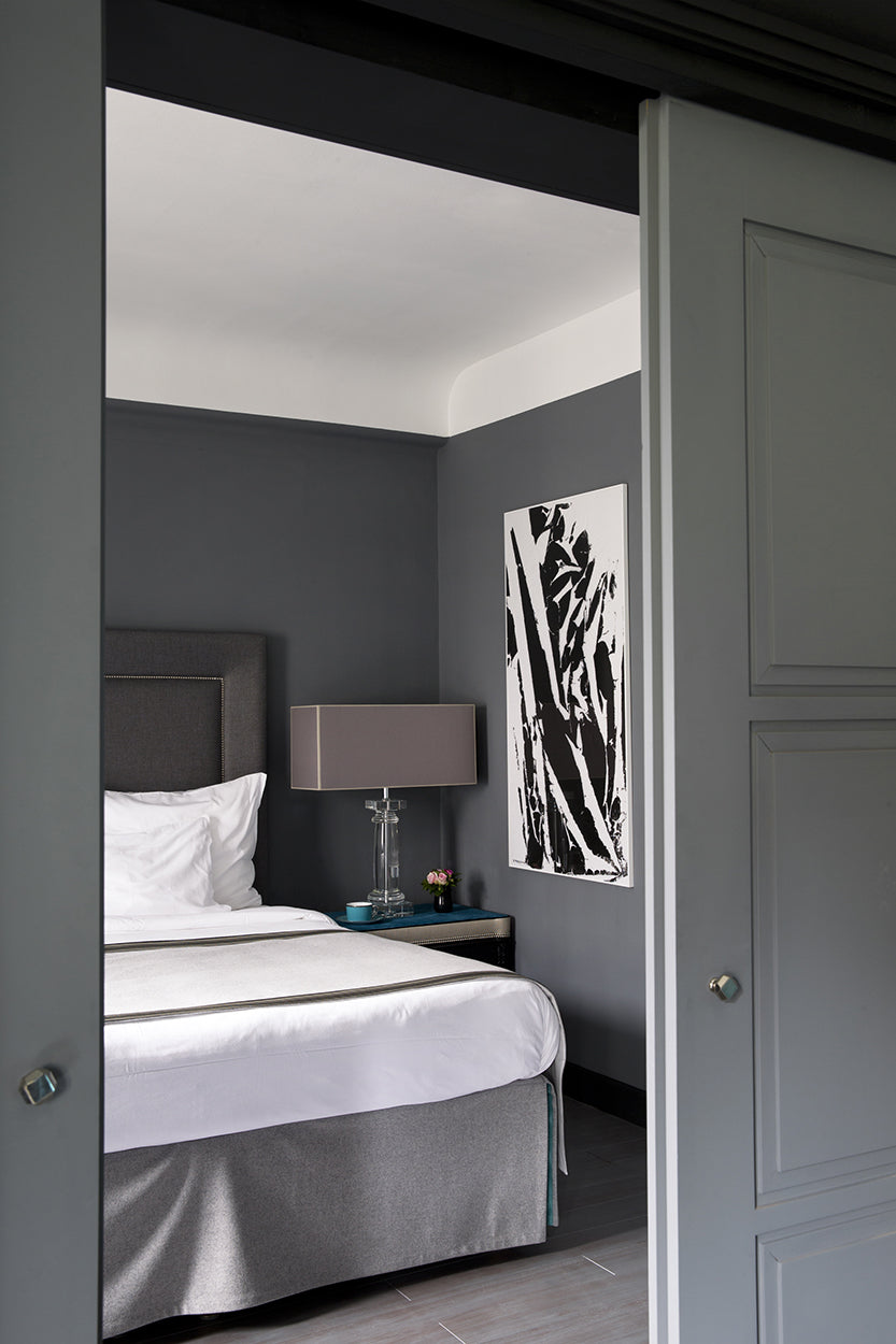 Hôtel Lutetia vue lit de la chambre à coucher