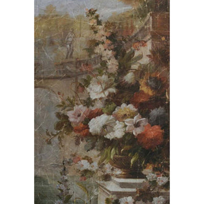 Fontaine aux fleurs Papier peint panoramique dessin zoom sur l'image