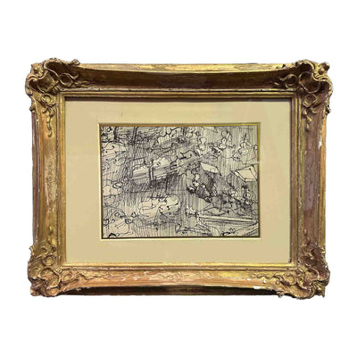 Dessin original -Dédale urbain - XXe siècle