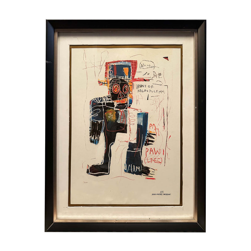 Lithographie numérotée - L’homme déprogrammé -  J-M.Basquiat - Tirage limité 11/300