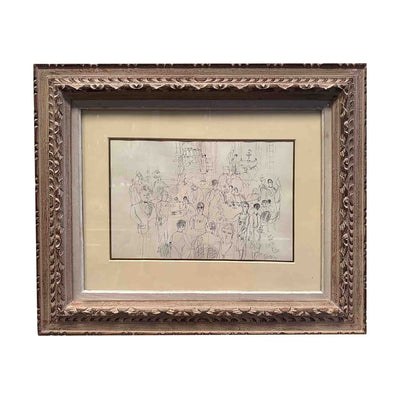 Tableau Cocktail mondain - Dessin original au stylo - F.Picabia - 1925