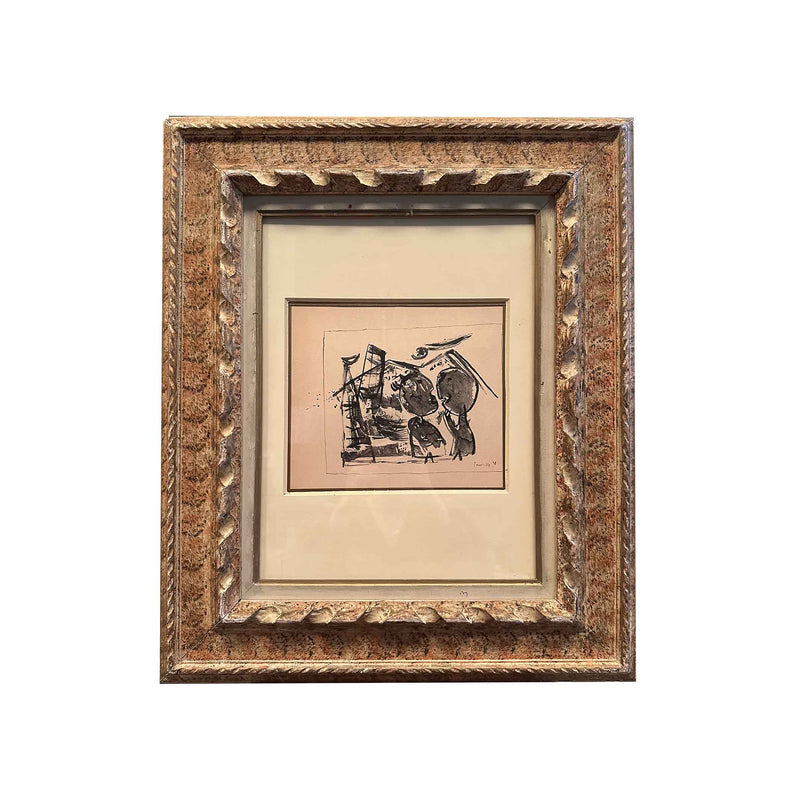 Regards croisés - Encre de chine sur papier - Corneille - 1948