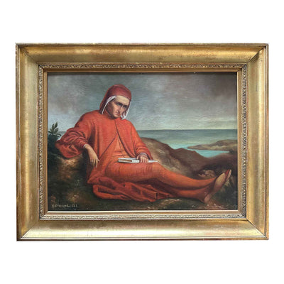 Tableau Le Poète en exil - Huile sur toile - H.Clément