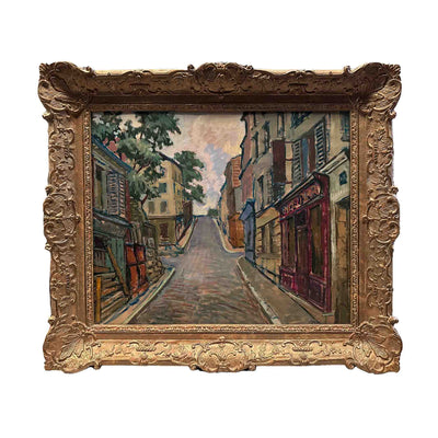 Tableau Allée des Bocages - Gouache originale - M.Béhar (1898–1959)