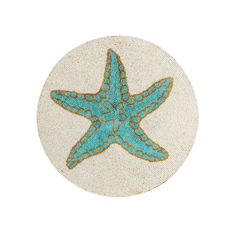 Set de table rond perlé Etoile de mer 