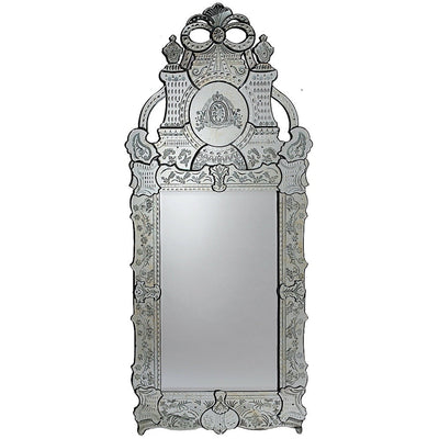 Gênes Miroir en verre vieilli Grand Modèle 