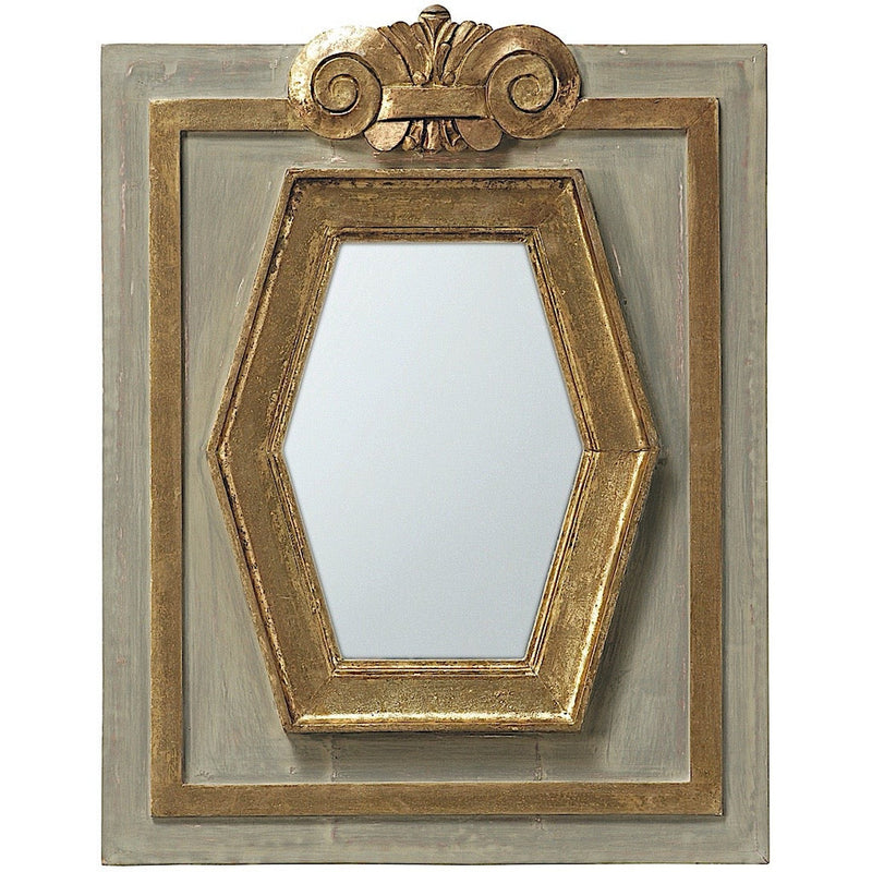 Solitaire hexagonal Miroir en bois Grand Modèle 