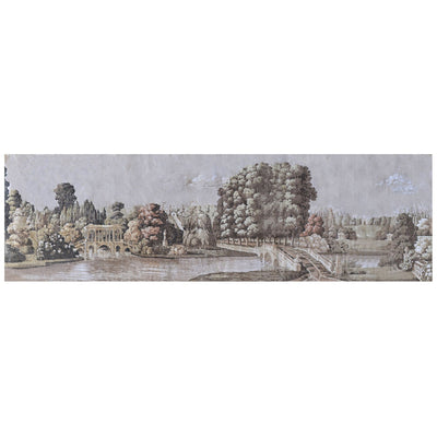 Le parc de l'Etang Papier peint panoramique vue dessin entier