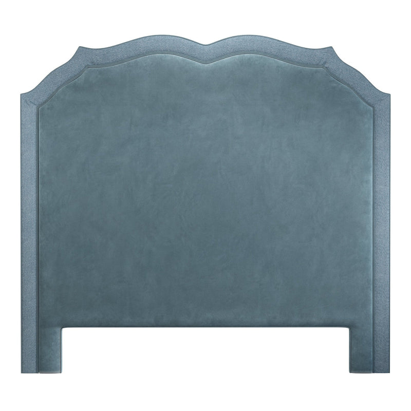 Revel Tête de lit tapissée couleur velours denim taille 160 cm vue de face