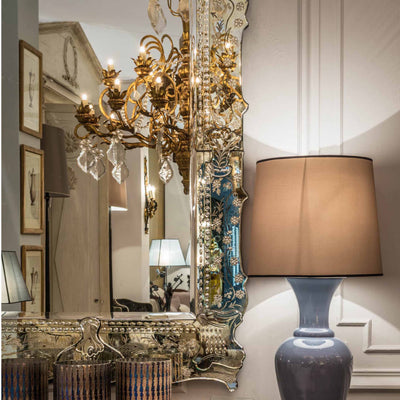Gênes Miroir en verre vieilli Grand Modèle visuel d'ambiance
