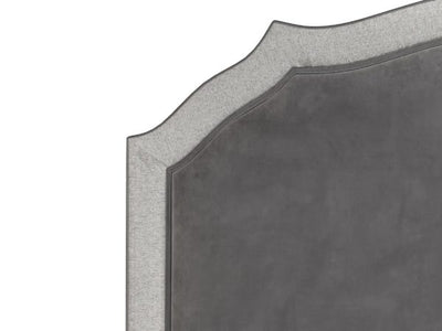 Revel Tête de lit tapissée couleur velours ardoise taille 160 cm vue zoom 