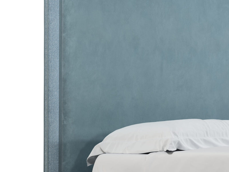 Revel Tête de lit tapissée couleur velours denim taille 180 cm vue agrandie