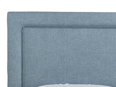 Victoria Tête de lit tapissée couleur Chiné Azur taille 160 cm vue zoomée