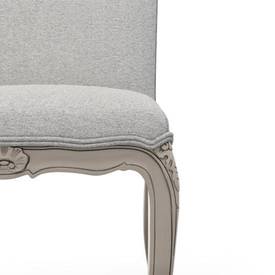 Brienne Chaise haute avec boutons patine Trianon couleur Chiné gris perle zoom